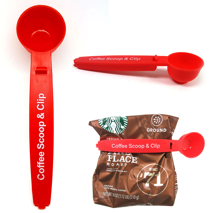 1 Pc Coffee Scoop Bag Clip Measuring Spoon Plastic Scooper Tea Baking Sugar Tbsp