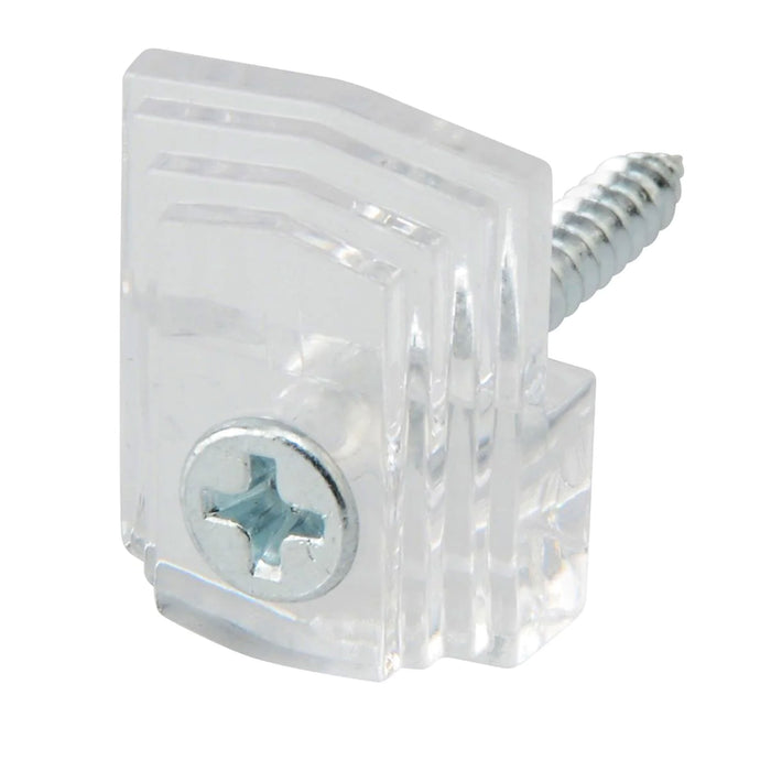 6 Transparent Mirror Wall Mounting Kit Set Clear Clips Brackets Screws Anchors