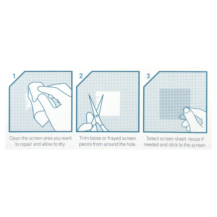 12 Screen Saver Mesh Repair Sheets Insect Window Mosquito Fly Net Patch Adhesive