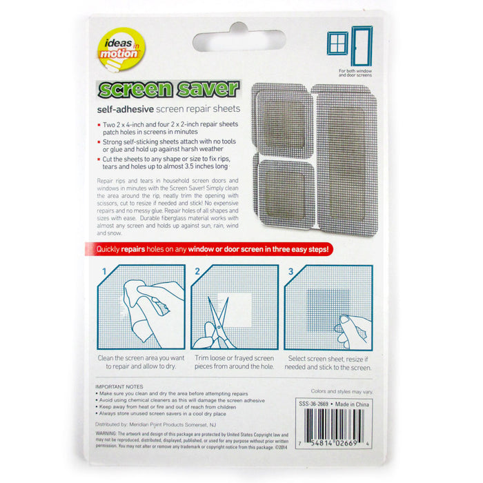 12 Screen Saver Mesh Repair Sheets Insect Window Mosquito Fly Net Patch Adhesive
