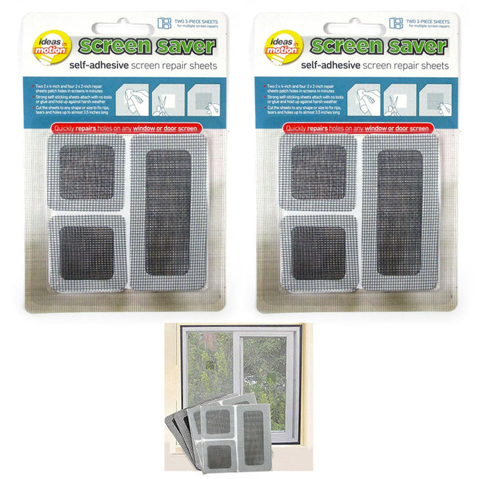 12 Screen Saver Mesh Repair Sheets Insect Window Mosquito Fly Net Patch Adhesive