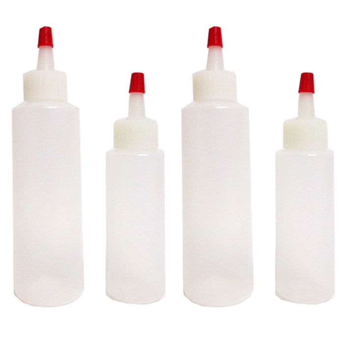 4PC Clear Squeeze Bottles 12 oz Condiment Ketchup Mustard Oil