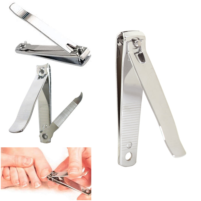 3X Toe Finger Nail Clipper File Cutter Trimmer Manicure Pedicure Stainless Steel