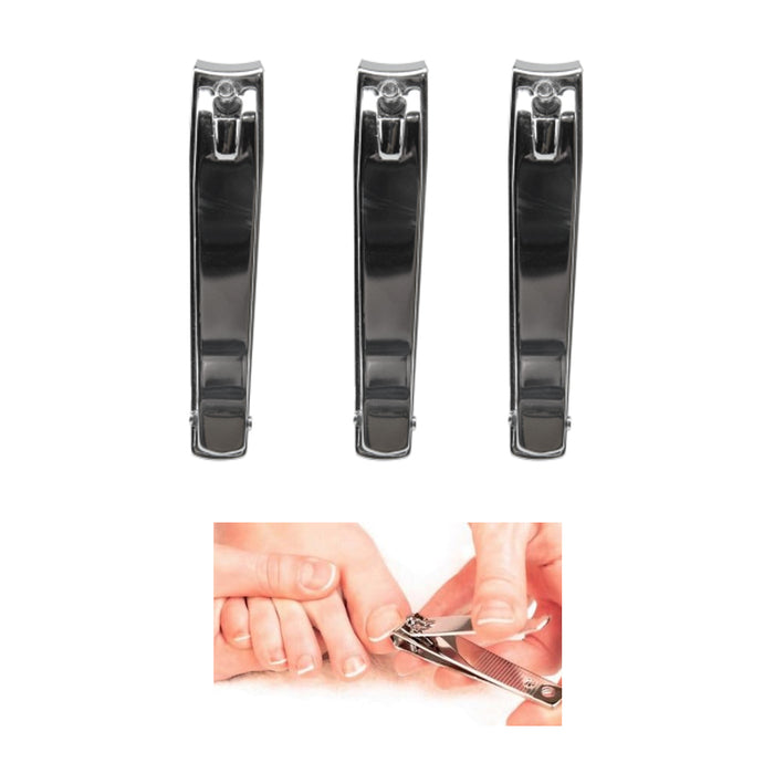 3X Toe Finger Nail Clipper File Cutter Trimmer Manicure Pedicure Stainless Steel