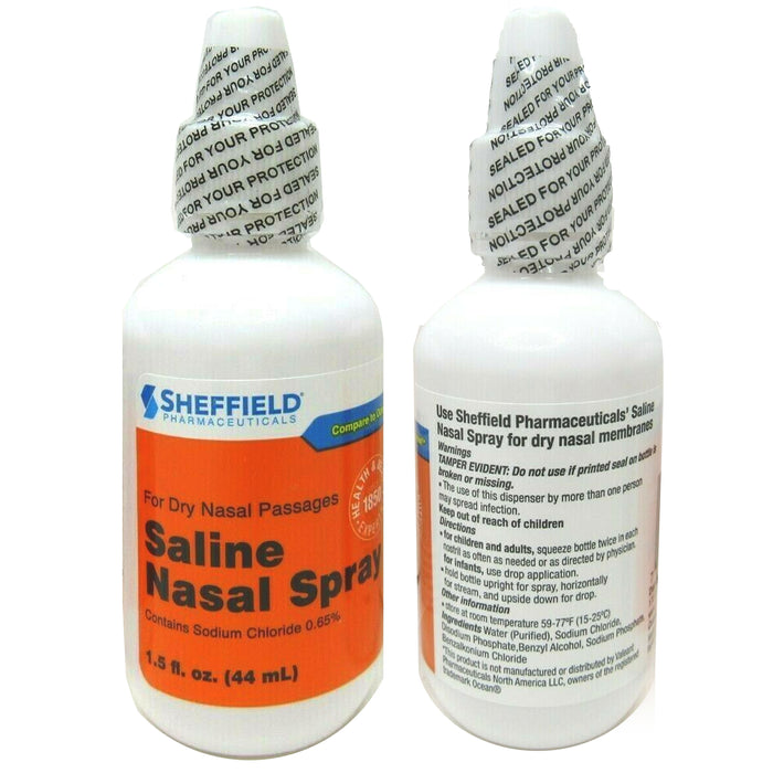 2 Pc Saline Allergy Sinus Nasal Spray Decongestant Moisture Mist Mucus Relief