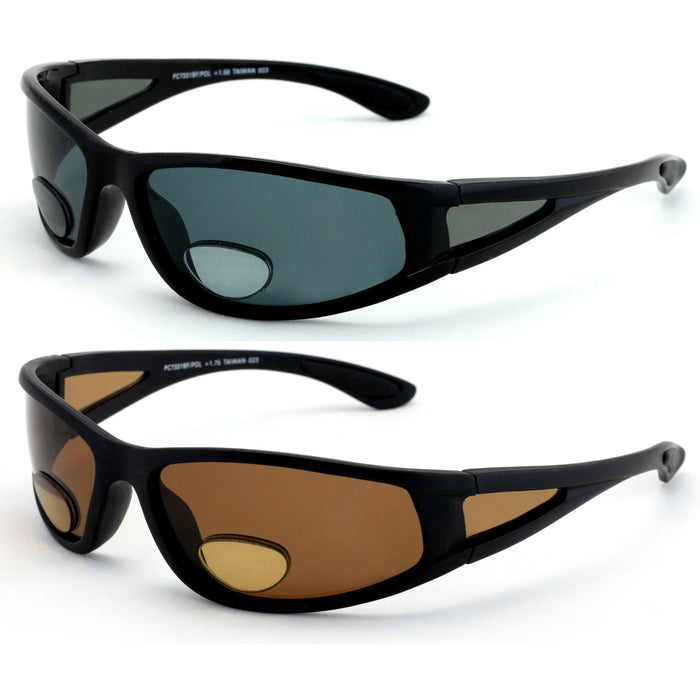 2 Polarized Reading Inner Bifocal Sunglasses Mens Womens UV