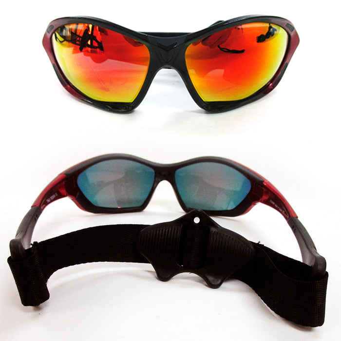 1 Chopper Strap Wind Resistant Sunglasses Motorcycle Riding Glasses Sport Lens