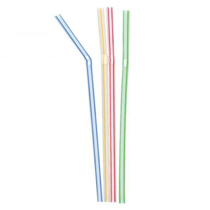 300 Pc Flexible Drinking Straws Long Plastic Bendy Party Bar Drinking Supplies