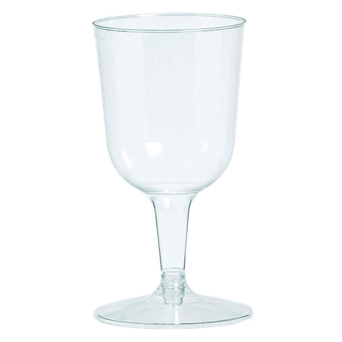 6 Pc Plastic Wine Glasses Champagne Flute Disposable 5oz Wedding Party Bar Clear