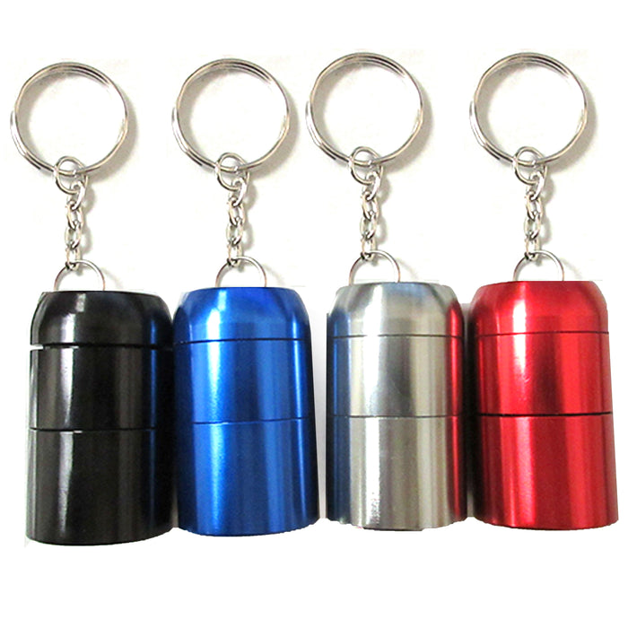 2 Pc Mini COB LED Flashlight Keychain Key Ring Camp Working Handy Light Portable