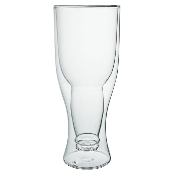 1 Double Wall Beer Mug Glass Thermo Drinking Draft Soda Tea Novelty Gift 16.9oz