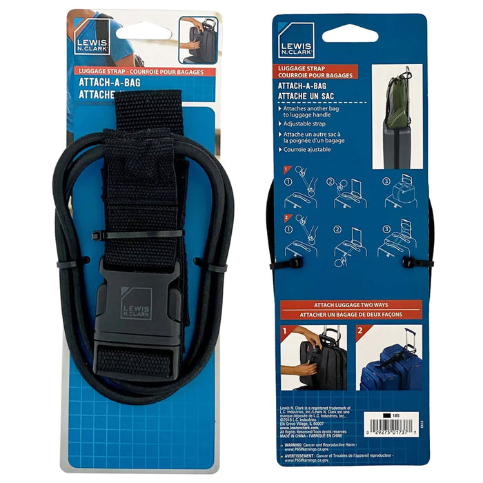 2 Pk Lewis N Clark Add A Bag Luggage Straps Suitcase Adjust Belt Bungee Travel
