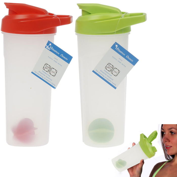 2 Pack Shaker Bottles Fitness Sports Pre Workout Classic Protein Mixer —  AllTopBargains