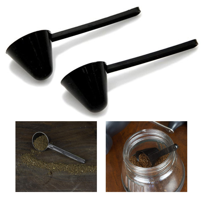 2 Pc Coffee Measurer Cup Scoop Measuring Plastic Spoon Set Tea 0.5 Oz Capacity