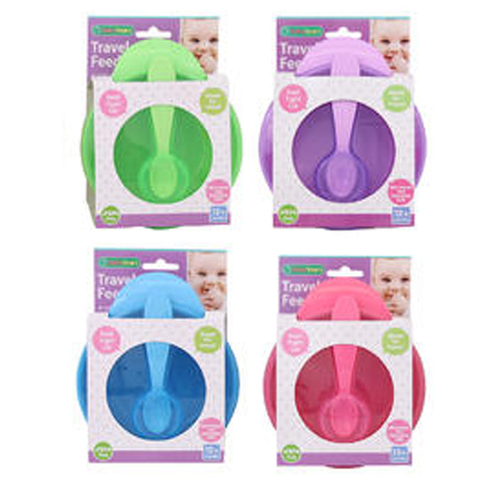 2 Sets Baby Bowl Feeding Dish Spoon Seal Lid Kids Plate Toddler Child BPA Free