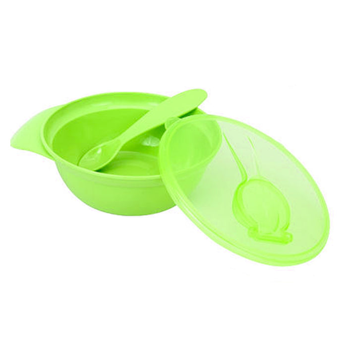 2 Sets Baby Bowl Feeding Dish Spoon Seal Lid Kids Plate Toddler Child BPA Free