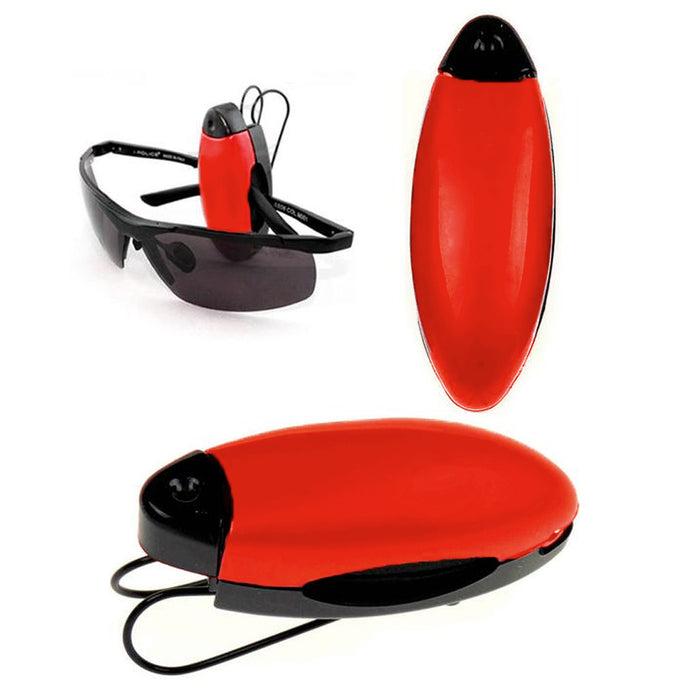 4 Pc Auto Sun Visor Clip Glasses Holder Reading Sunglasses Shades Storage Red