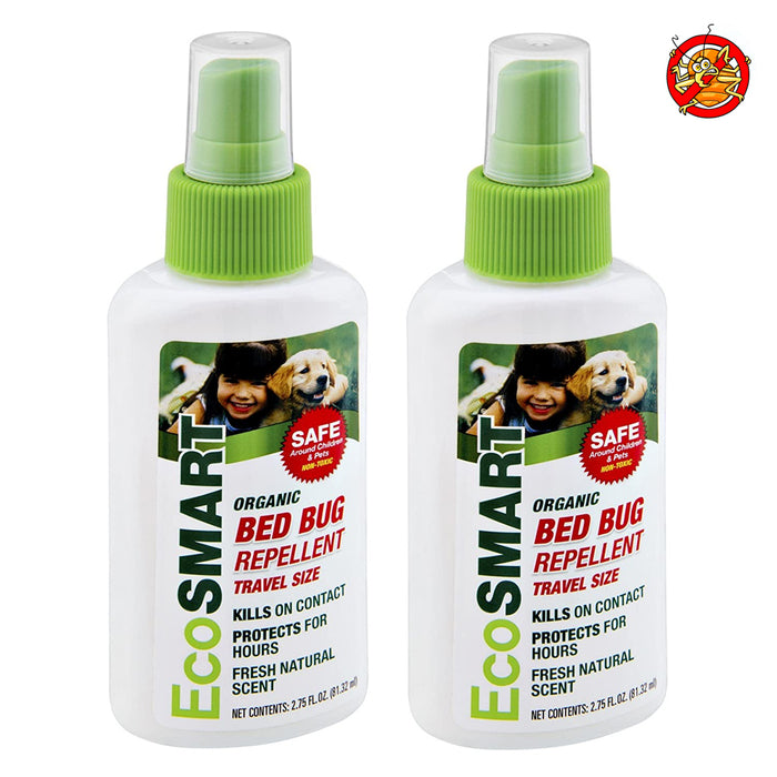 2 Pack Bed Bug Killer Spray Fast Acting Non-Toxic Pet Safe Bugs Repeller Home
