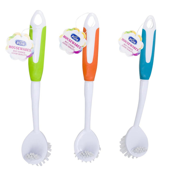 2 X Kitchen Scrub Brush Sink Dish Washing Vegetable Scrubber Multi Purpose Clean