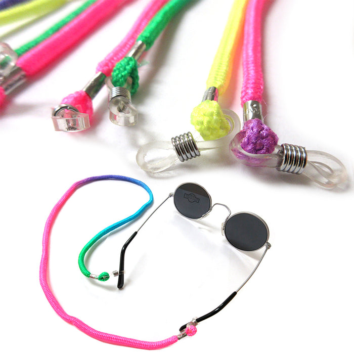 4 Neon Color Glasses Neck Strap Braided Lanyard Sunglass Eyewear Nylon Retainer