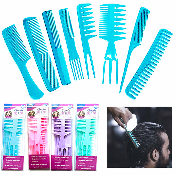 16 Assorted Style Comb Set Hair Styling Hairdressing Salon Barbers Men Women Cut