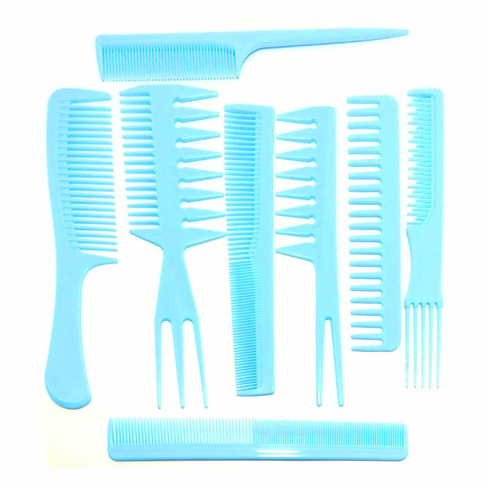 8 Pc Assorted Hair Combs Fine Tooth Rat Tail Salon Professional Styling Plastic