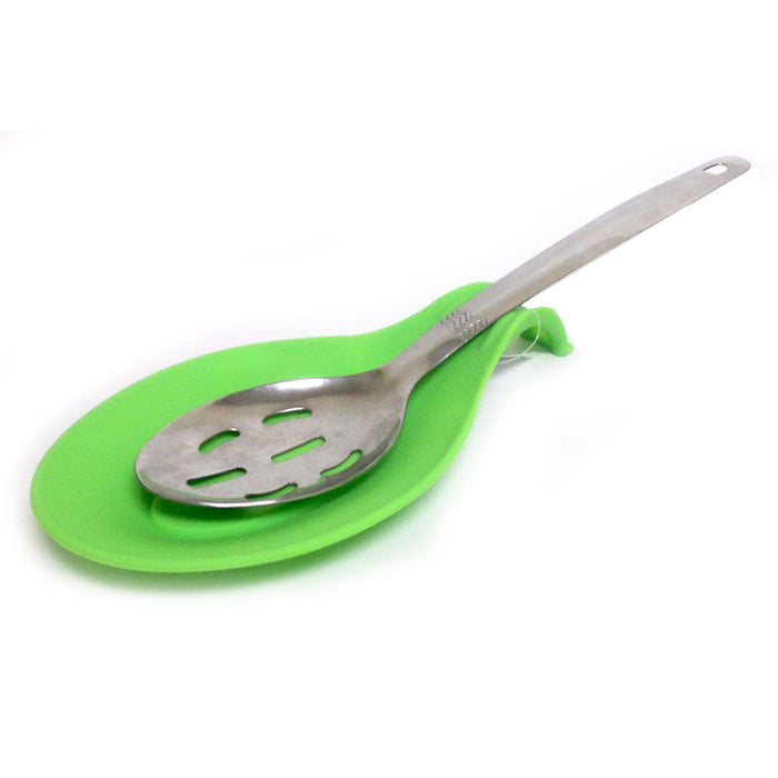 6 Heat Resistant Silicone Spoon Rest Kitchen Utensil Spatula Holder Cooking Tool