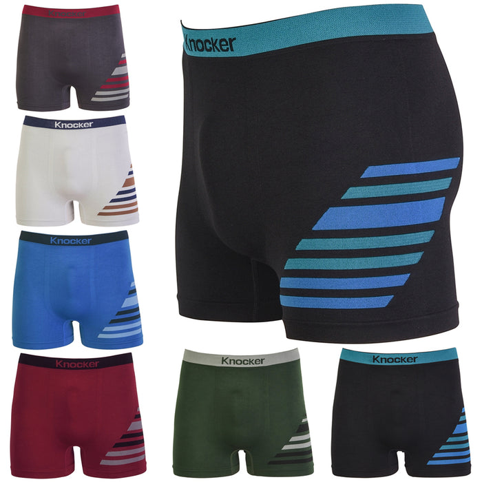 12 Mens Microfiber Boxer Briefs Underwear Compression Knocker Stretch One Size