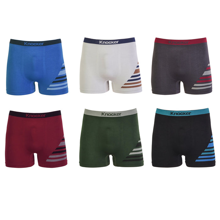 6 Pack Mens Microfiber Boxer Briefs Underwear Compression Stretch Sport One Size