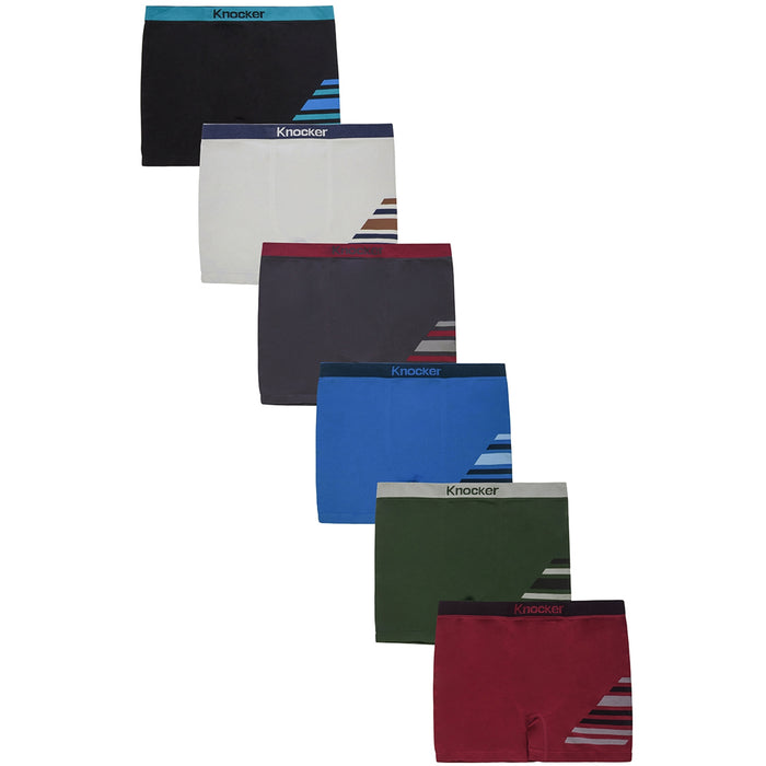 6 Pack Mens Microfiber Boxer Briefs Underwear Compression Stretch Sport One Size