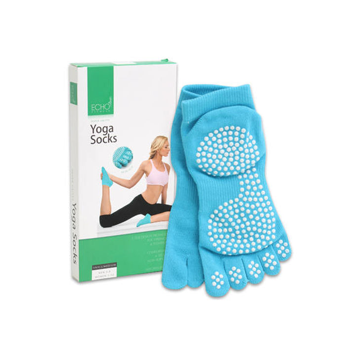 Yoga Socks Non Slip Skid Grip Sports Dance Fitness Pilates Barre Full Toe Women