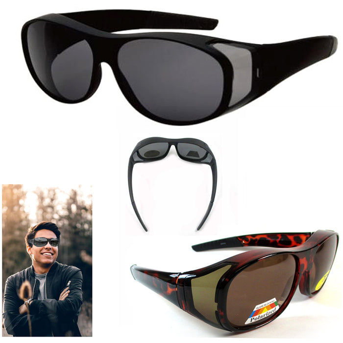 Polarized Sunglasses Cover Over Frame Driving Glass Solar Shield Lens Drive Fish
