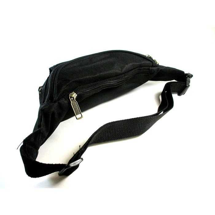 1 X Black Waist Fanny Pack Belt Bag Pouch Travel Case Sport Hip Purse Men Women