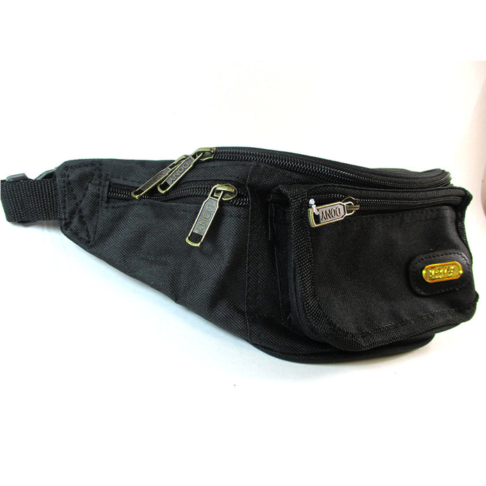 1 X Black Waist Fanny Pack Belt Bag Pouch Travel Case Sport Hip Purse Men Women