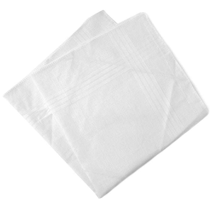 13 Pc Men's Plain White Handkerchief Pocket Square Cloth Napkin Hanky Hankie 16"