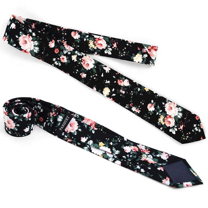 100% Cotton Tie Print Necktie Men Fashion Classical 2.5" Slim Skinny Ties Flower