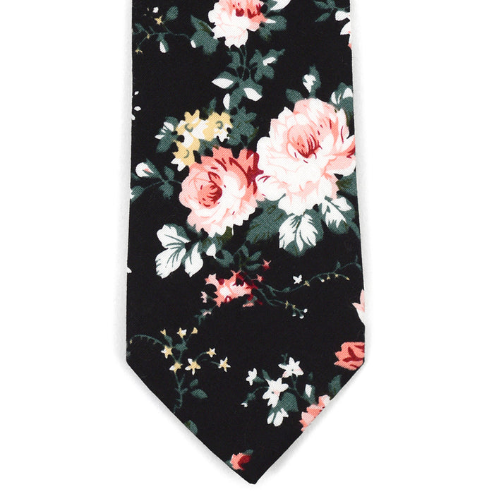 100% Cotton Tie Print Necktie Men Fashion Classical 2.5" Slim Skinny Ties Flower