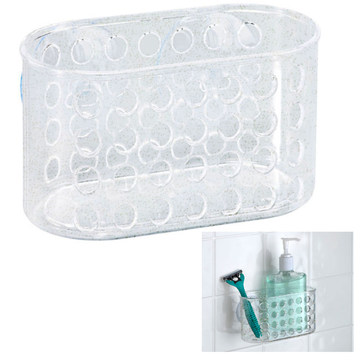 Trisonic Bathroom Caddy Shower Bath Organizer Storage Basket