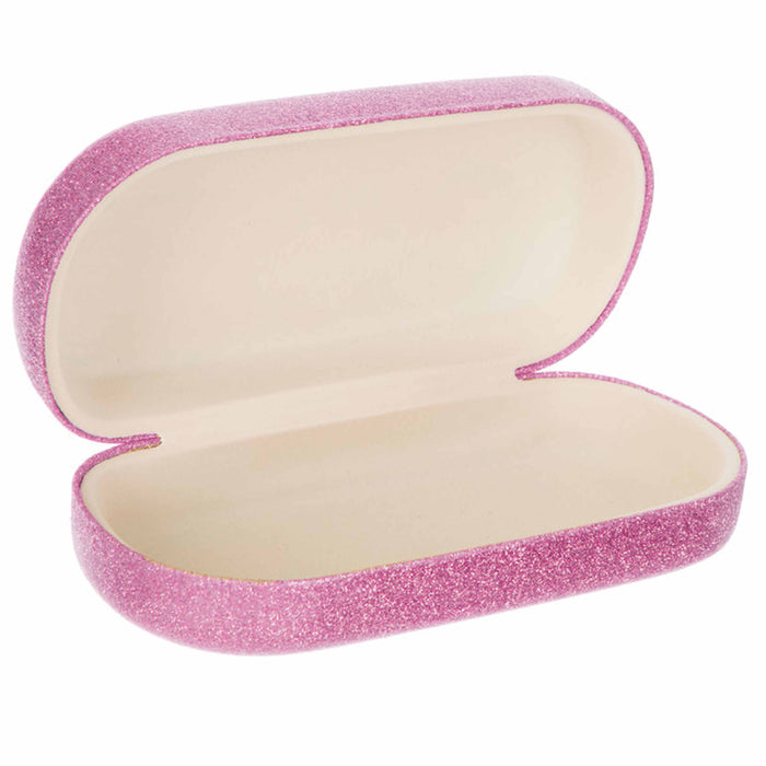 2pc Bling Hard Shell Glasses Case Portable Sparkling Shiny Eyeglass Case Women