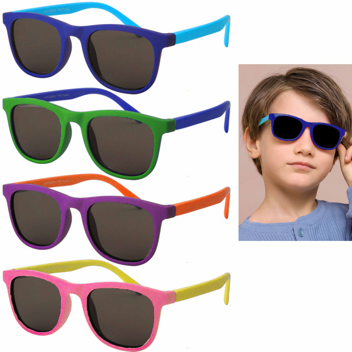 E Focus 1 Kids Flexible Polarized Sunglasses UV400 TPE Material Non-Toxic Safe Eyewear, Boy's, Size: One size, Black
