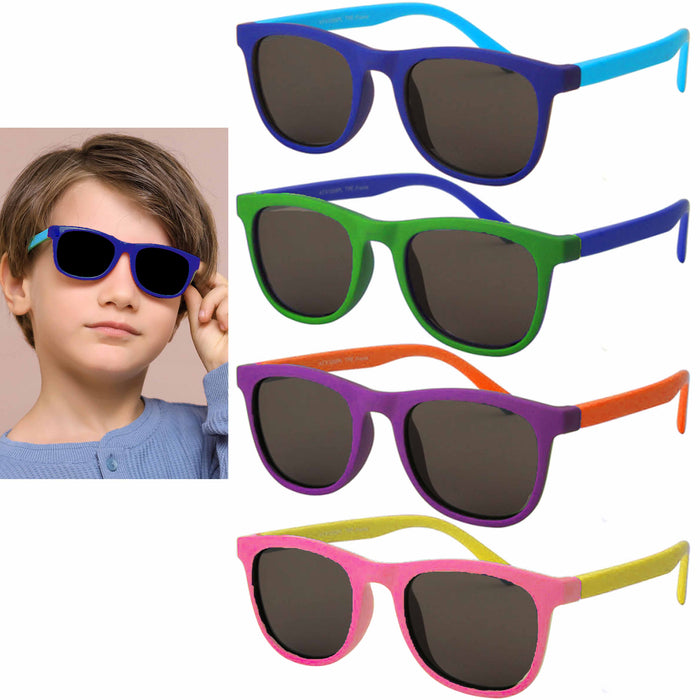 2 Pc Kids Polarized Sunglasses UV400 Flexible TPE Material Children Safe Eyewear
