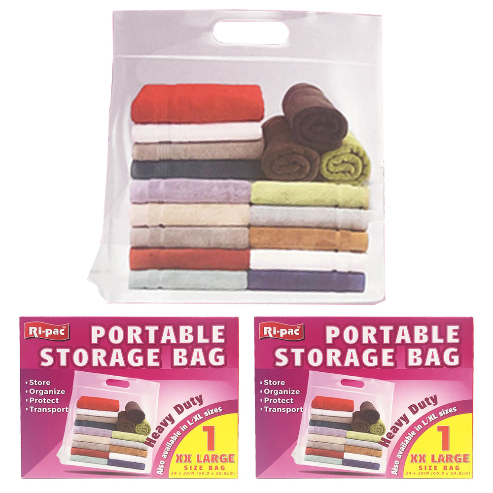 2 x Big XXL Plastic Bags 24x20 Protect Clothes Storage Heavy Duty New