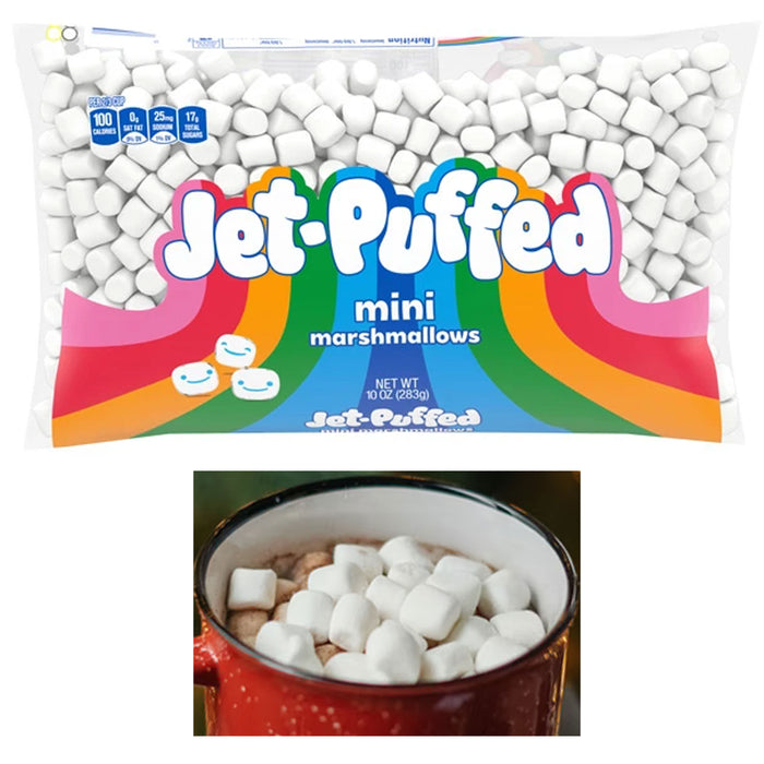 4 Bags Jet Puffed Mini Marshmallows Hot Cocoa Desserts Mini Marshmallow 40 Ounce