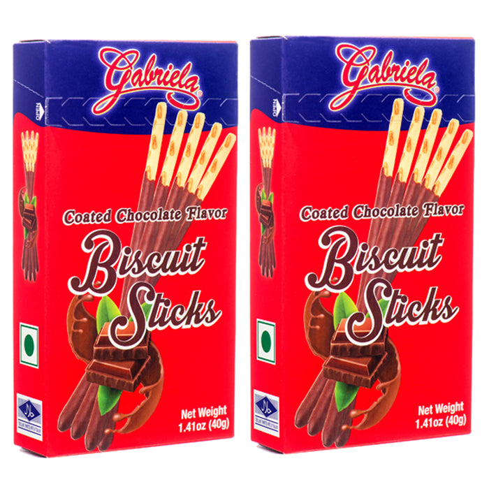 2 Boxes Chocolate Coated Biscuit Sticks Straw Cocoa Covered Dessert Snack Sweets