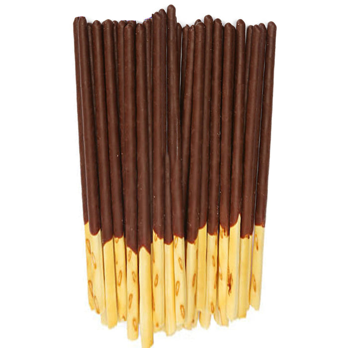 4 Packs Chocolate Covered Biscuit Sticks Straw Cocoa Cream Coated Dessert Snack