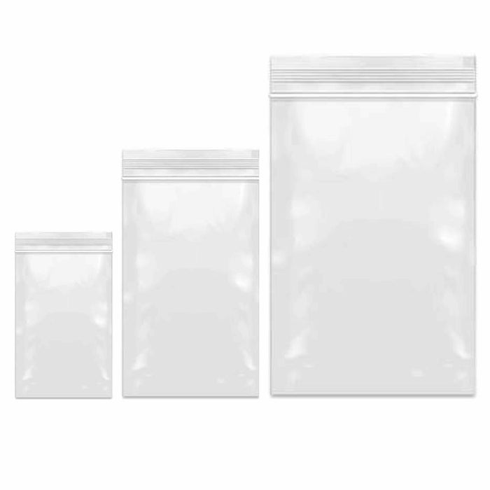 240 Ct Clear Plastic Resealable Poly Bags Lock Seal Zipper 3"x4" 3"x6" 5"x8.5"