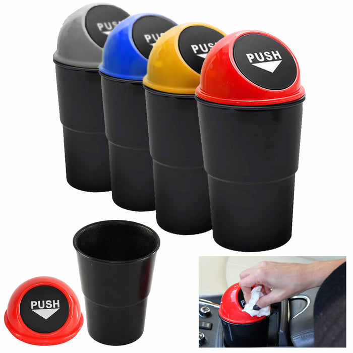 4 Pc Portable Mini Car Garbage Trash Can Bin Wastebasket Butt Bucket Ashtray Cup