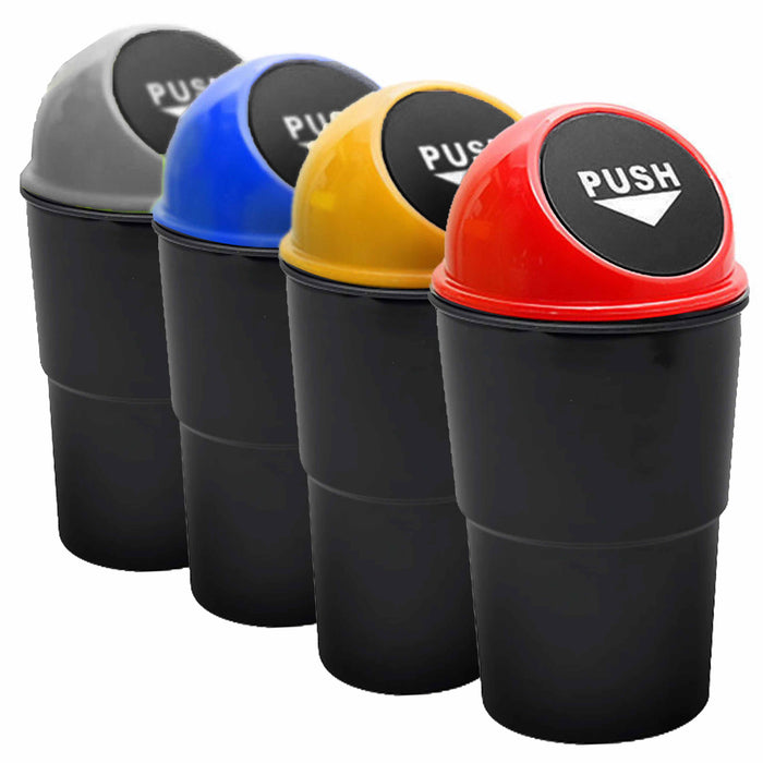 4 Pc Portable Mini Car Garbage Trash Can Bin Wastebasket Butt Bucket Ashtray Cup