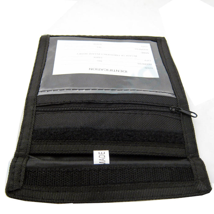 4 Badge Holder Caddy Neck Pouch Holders Passport ID Travel Neck Wallet Black