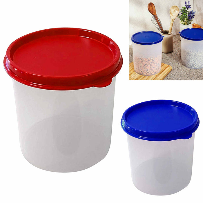 3pc Jumbo Canister Round Food Storage Container 4.7L Plastic Jar Bucket BPA Free